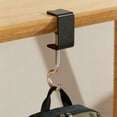thumbnail image 6 of No Drill Desktop Bag Holder Clip On Backpack Hanger Portable Headphone Stand Removable Heavy Duty Hook Reduces Desktop Clutter for Office Desk Table Organizer, Black, 1pc, 6 of 6