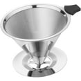 thumbnail image 1 of Filtre à Café en Acier Inoxydable avec Poignée Résistante à la Chaleur pour Cadeaux Bar Travail, Grand, Argent, 1 of 7