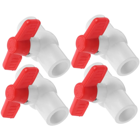 HEMOTON 2-Way White PVC Valve 20mm for Supply Line, Pipe Shut Off Valve, Sprinkler System Compatible
