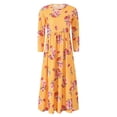 thumbnail image 1 of Odeerbi Vestidos Florales de Manga Larga Para Niñas Vestido Con Estampado de Plantas Multicolor, 1 of 4