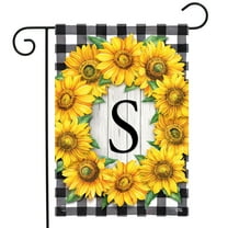 Briarwood Lane Sunflowers Monogram S Garden Flag