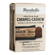 Barebells Protein Bars with 20g High Protein, 1.9oz Bars, Caramel Cashew - 4 Count