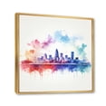 thumbnail image 2 of Designart "modern Sacramento City Skyline" Abstract Floater Framed Wall Decor, 2 of 7