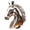 Silver, variant on AOOOWER Decorative Horse Head Shaped Glass Whiskeys Bottle Decanter Alcohols Container