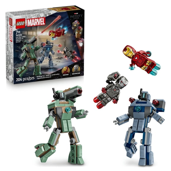 Set LEGO Super Heroes Iron Man y Máquina de Guerra vs. Drones de Hammer