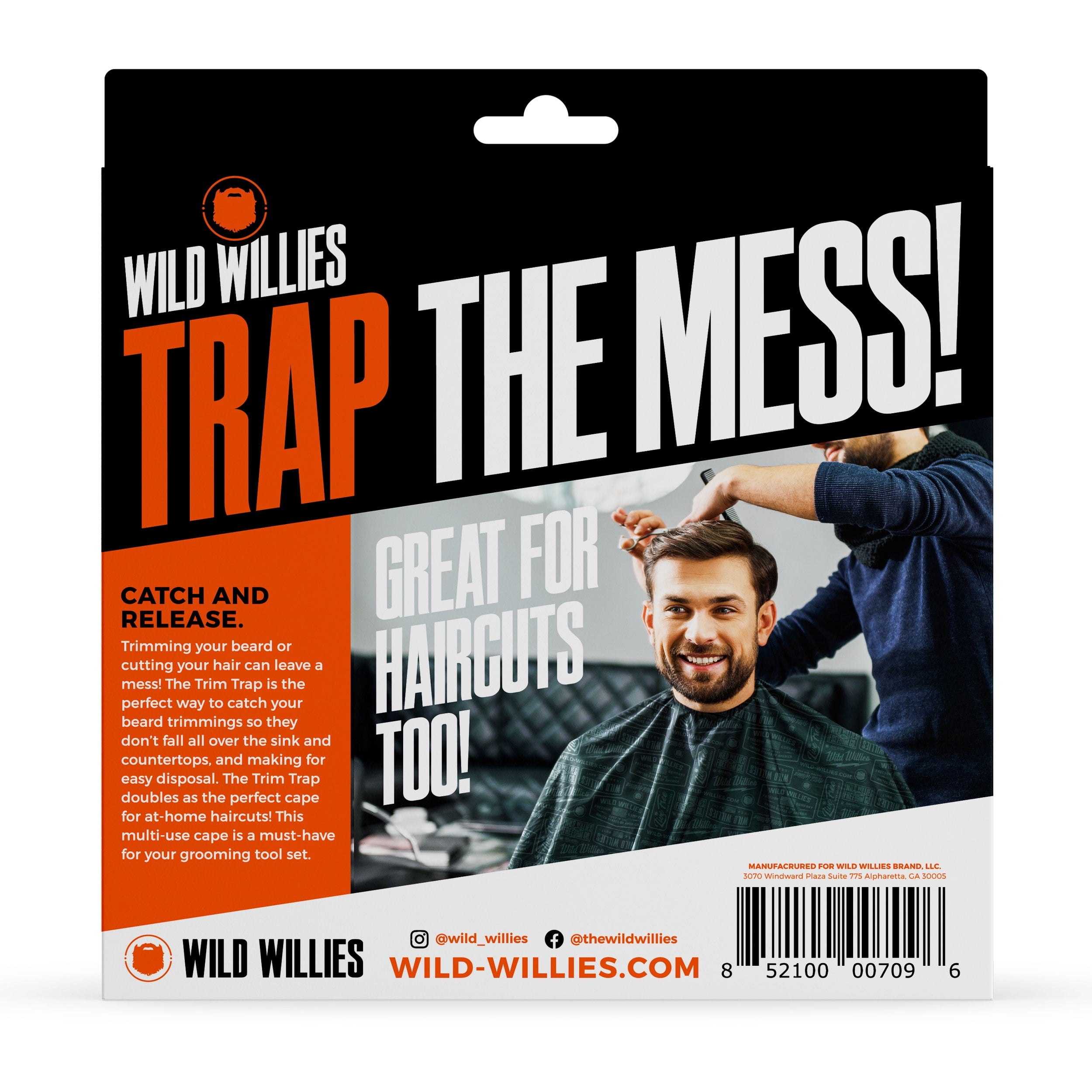 Wild Willies Trim Trap, Non-Stick Beard & Hair Trimmings Catcher, 1 Count