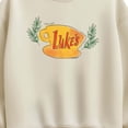 thumbnail image 2 of Gilmore Girls - Luke's Coffee Cup Oversized Fleece Crew Sweatshirt, 2 of 4