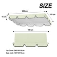 thumbnail image 4 of pdqouc Porch Swing Canopy Replacement Cover Set, Sun Shade Awning with Seat Cover for Outdoor Garden Patio, Top 249x185x18cm + Seat 150x150x10cm, Water Resistant, 4 of 7