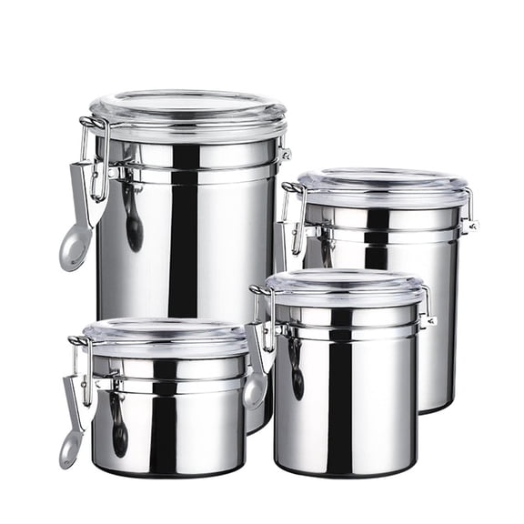 Stainless Steel Airtight Food Storage Container with Locking Lid | Dry Food Canister for Coffee Tea Flour Sugar | Kitchen Pantry Organization Jar in Multiple Sizes