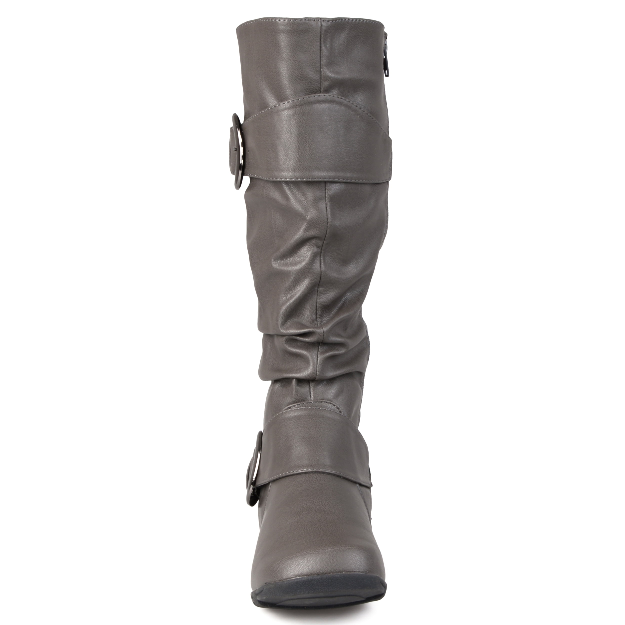 Journee Womens Paris Wide Calf Hidden Wedge Riding Boots