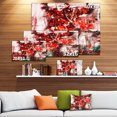 thumbnail image 3 of Red Flowers Abstract Background - Large Abstract Canvas Artwork, 3 of 4