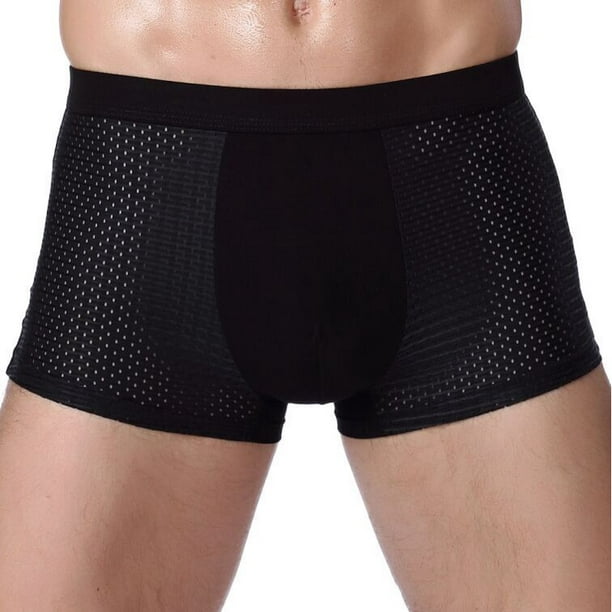Ropa interior bóxer para hombre, ropa interior bóxer para hombre, bragas cortas, calzoncillos de bambú