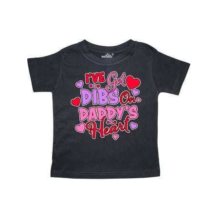 

Inktastic Ive Got Dibs on My Daddys Heart with Hearts and Dots Gift Toddler Boy or Toddler Girl T-Shirt