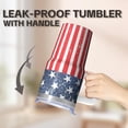 thumbnail image 5 of Reusable 20oz Geometric Texture Tumbler with Handle, Double Wall Stainless Steel Insulated Coffee Travel Mug Leak Proof, 5 of 5