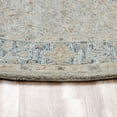 thumbnail image 4 of LR Home Viane Credo Blue/Taupe Vintage Floral Wool Round Rug, 8'6" Round, 4 of 7