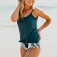 thumbnail image 1 of Traje de Baño Mujer Conjunto de Bikini Sexy de Rayas Anudadas Para Mujer, Tankinis Divididos Con Tirantes y Estampado de Moda, 1 of 7