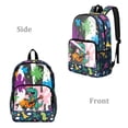 thumbnail image 2 of ZIATUBLES Clear Backpack for School, Heavy Duty Fabric & PVC Transparent Bookbag with Rocking Dinosaur Paint Splatter Print, Large Capacity See Through Bag for College Women Men Travel, 2 of 7