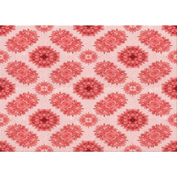 Ahgly Company Indoor Rectangle Patterned Flamingo Pink Area Rugs, 2' x 5'