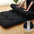 thumbnail image 4 of Kojooin Japanese Futon Mattress,Queen Size Foldable Japanese Style Floor Mattress Roll Up,Tatami Mat,Camping Mattress Pad,Black, 4 of 6
