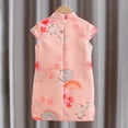 thumbnail image 5 of LIJCC Kid Girls Chinese Qipao Dress Peony Pattern Short Sleeve China Traditional Bride Dress Cheongsam Costume for Birthday Party Wedding, 5 of 8