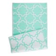 thumbnail image 1 of DII Design Imports Indoor Outdoor 3x6 Ft Reversible Lattice Woven Rug, Aqua, 1 of 7