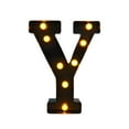 thumbnail image 1 of Lámpara de letras de marquesina LED, lámpara de letras de marquesina iluminada negra para decoración de cafetería, decoración de aniversario al aire Y 657 x 858 x 157 pulgadas, 1 of 8