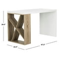 thumbnail image 5 of SAFAVIEH Carlene 47" Width Modern Scandinavian Side Storage Lacquer Desk, White/Light Grey, 5 of 7