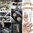 thumbnail image 4 of Jeiento Flowers Car Accessories Sets 14 PCS Car Seat Covers Full Set with Steering Wheel Cover Seatbelt Pads Gear Shift Knob Covers Set Rearview Mirror Cover Coasters Keychains, 4 of 6