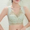 thumbnail image 1 of Sujetador de encaje ajustable, cómodo, sin aros de acero, ropa interior con fruncido, con parte superior holgada, soporte lateral, accesorio transpirable para mujer, 1 of 8