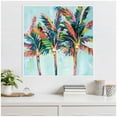 thumbnail image 3 of Kate and Laurel Rainbow Coconuts Framed Canvas Wall Art  by Rachel Christopoulous 30 x 30 Sylvie White, Coastal, Tropical, Beach, Landscapes Art for Wall Decor, Living Room, Bedroom, 3 of 8