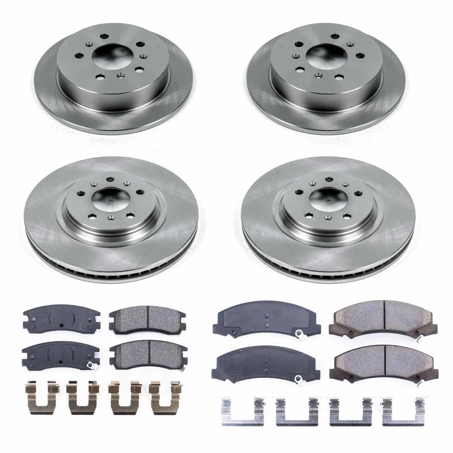 Power Stop Front and Rear Stock Replacement Brake Pad and Rotor Kit KOE4377
