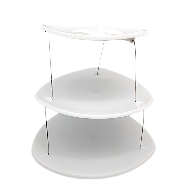 ¡Ganga del Día!, Platos plegables de tres capas para aperitivos de frutas, caja para aperitivos de tres capas, platos plegables para frutas, cuenco para almacenar verduras Akmoler
