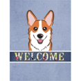 thumbnail image 1 of Carolines Treasures BB1440CHF Rouge Corgi Drapeau de Bienvenue Toile Maison Taille, 1 of 4