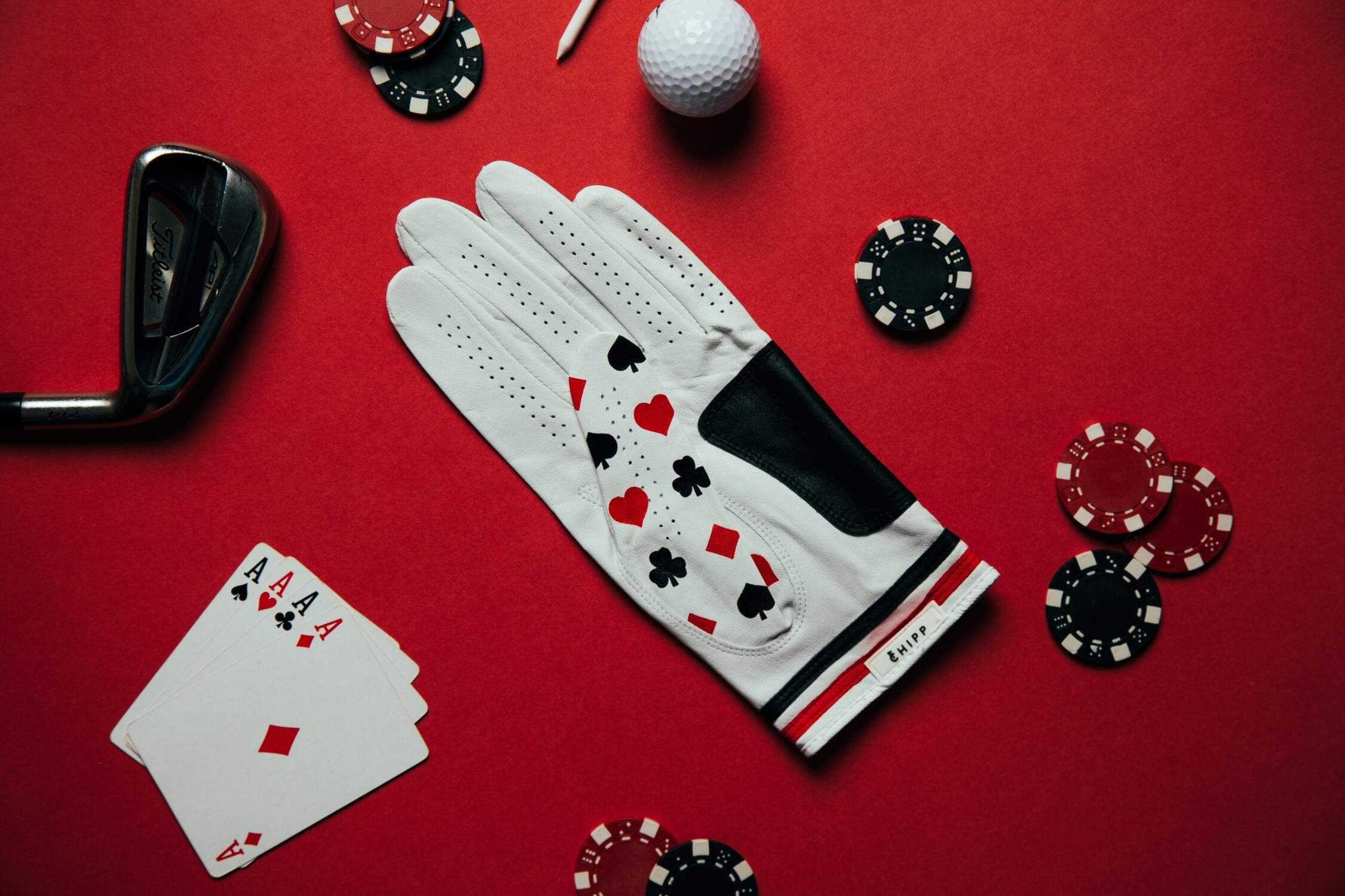 Texas Hole'em Poker Golf Glove | Premium Cabretta Leather & Supportive Palm Pad