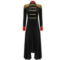 thumbnail image 3 of TiaoBug Women's Circus Ringleader Cosplay Costume Velvet Long Tailcoat Renaissance Gothic Fringed Jacket Coat Black S, 3 of 7
