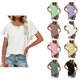 thumbnail image 5 of Top de manga con volantes de verano,Top de verano con volantes para mujer Top de manga con volantes de mujer Camiseta casual de verano Resultados impresionantes, 5 of 6