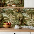 thumbnail image 5 of Peel and Stick Wallpaper Canvas Contact Paper Cute Farm Forest Trees Girl Dog Bird Animal Birds Cats Wildflowers Self Adhesive and Removable 23.6in x 118in, 5 of 8