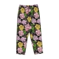 thumbnail image 4 of Qekee Colorful Roses print Women Pajama Pants, 4 of 9