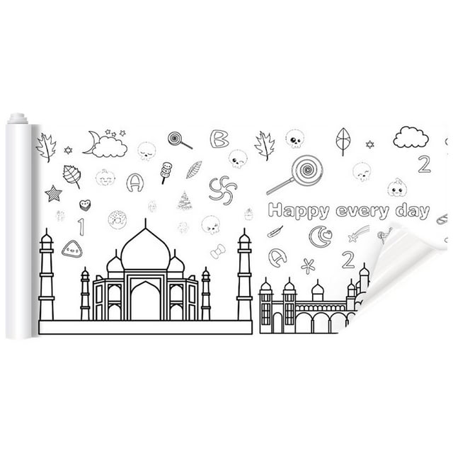 Children‘s Drawing Roll - Coloring Paper Roll for Kids Drawing Paper Roll DIY Painting Drawing Color Filling Paper 118*11.8 Inches(No Glue)