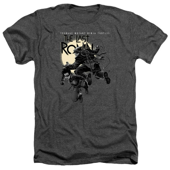 TMNT Teenage Mutant Ninja Turtles, Casey Marie Jones Leaping Adult Heather Short-Sleeve T Shirt