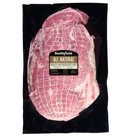 Smithfield All Natural Boneless Pork Shoulder Butt Roast 2.4 - 5.0 lb, 20g Protein Per 4 oz Serving