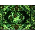 thumbnail image 1 of Ahgly Company Indoor Rectangle Medallion Green French Area Rugs, 2' x 5', 1 of 4