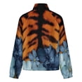 thumbnail image 6 of Jackets for Women Winter Coat Jackets Flannel Stand Collar Jacket(Tiger Blue Flowers Bloom,Size:S-4XL), 6 of 7