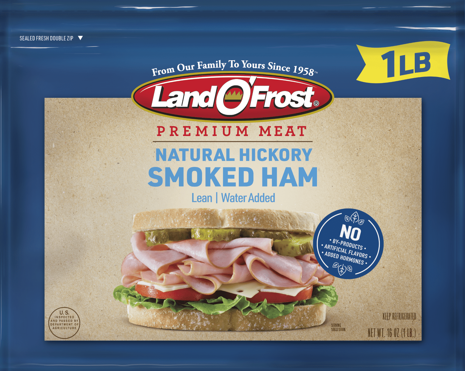 Land O'Frost Premium Natural Hickory Smoked Ham, 16 Oz