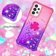 thumbnail image 5 of Slim Fit Phone Case for Samsung Galaxy A23 4G/5G, Shiny Bling Quicksand Effect TPU Bumper Case with Four Corners Anti-Fall Heavy Protection Cover for Samsung Galaxy A23, Pink Purple, 5 of 7