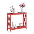thumbnail image 3 of Convenience Concepts Table Console Oxford avec Étagère en Finition Bois Rose Corail, 3 of 5