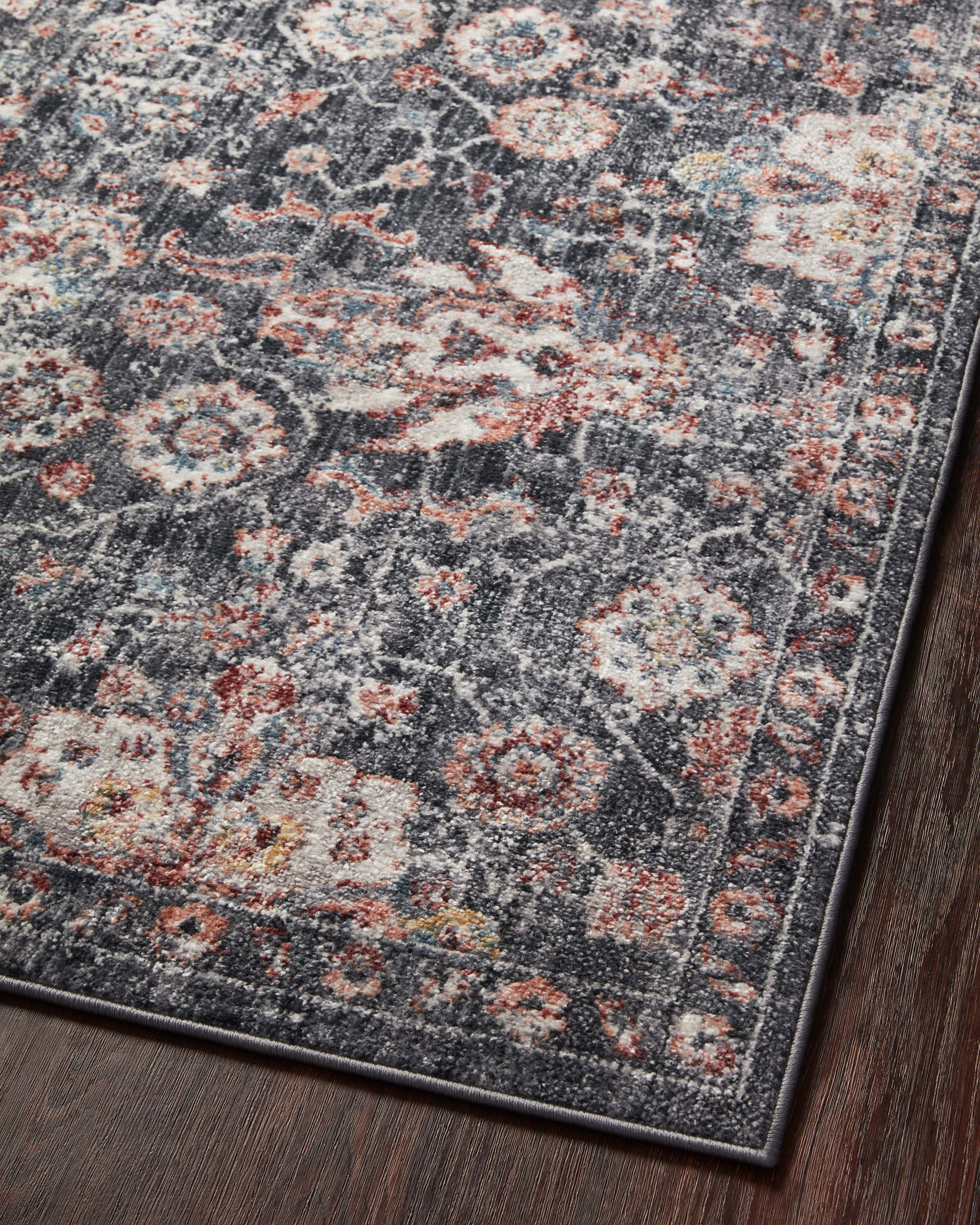 Loloi Cassandra Collection CSN-03 Charcoal / Rust Oriental Area Rug 2'-6" x 7'-9"