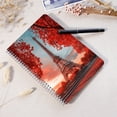 thumbnail image 4 of Spiral Notebook,Double-Wire Spiral College Lined Journal Notebook for Study and Notes,100 Pages,5.71x 8.26 in - Eiffel Tower in the Glow of Autumn, 4 of 7