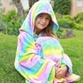 thumbnail image 3 of Catalonia Oversized Blanket Hoodie Sweatshirt, Fleece Pullover with Large Front Pocket, Super Soft Warm Comfortable for Teenagers Kids Youth, 3 of 6