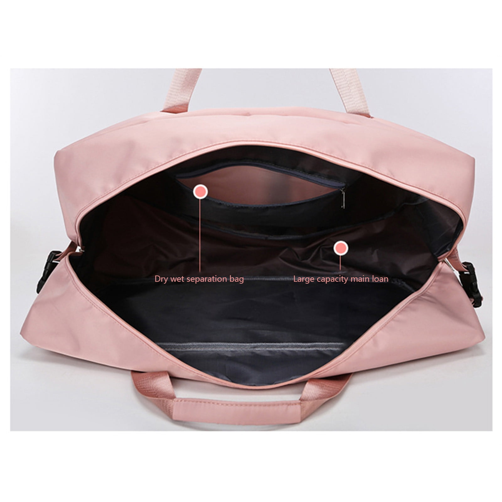 TaTaai 2Pcs Sport Travel Duffle Bag Gym Tote Bag for Women, Weekender Carry on Bag for Airplane, Ladies Beach Overnight Bag Waterproof Luggage Bag with Toiletry Bag
